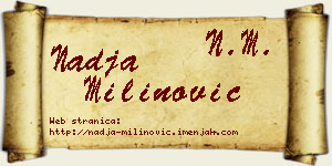 Nadja Milinović vizit kartica